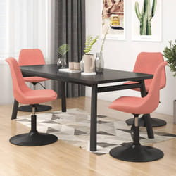 vidaXL Sedie da Pranzo Girevoli 4 pz Rosa in Velluto
