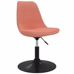 vidaXL Sedie da Pranzo Girevoli 4 pz Rosa in Velluto - Vista aggiuntiva 3
