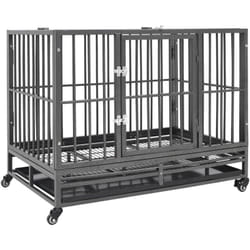 Vidaxl - Gabbia per Cani con Ruote in Acciaio 92x62x76 cm