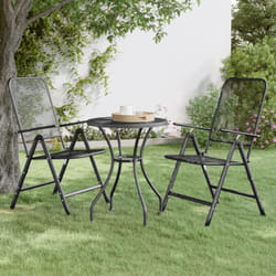 Sedie Giardino Pieghevoli 2 pz Rete Metallica Espansa Antracite - Vidaxl