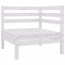 vidaXL Set Divani da Giardino 8 pz Bianco in Legno Massello di Pino - Vista aggiuntiva 3