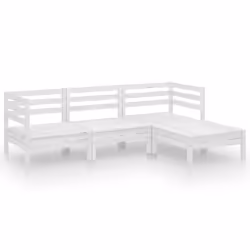 vidaXL Set Salotto da Giardino 4 pz in Legno Massello di Pino Bianco - Vista aggiuntiva 2