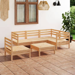Vidaxl - Set Divani da Giardino 6 pz in Legno Massello di Pino