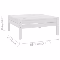 VidaXL 3083355 set mobili da esterno Bianco - Vista aggiuntiva 7