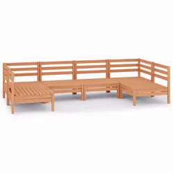 vidaXL Set Salotto da Giardino 6 pz in Legno Massello di Pino ambra - Vista aggiuntiva 2