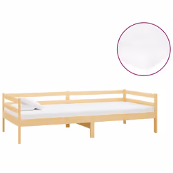 VidaXL 3083564, Divano letto, Schiuma, Legno di pino, 2040 mm, 980 mm, 570 mm