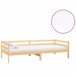 VidaXL 3083574, Divano letto, Schiuma, Legno di pino, 2040 mm, 980 mm, 570 mm