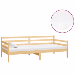 vidaXL Divano Letto con Materasso 90x200 cm Legno Massello di Pino - Vista aggiuntiva 2