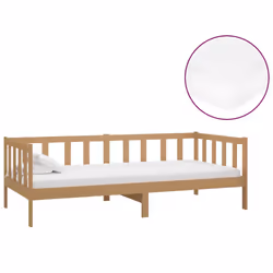 VidaXL 3083612, Divano letto, Marrone, Schiuma, Legno di pino, 2030 mm, 980 mm