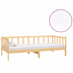 VidaXL 3083624, Divano letto, Schiuma, Legno di pino, 2030 mm, 980 mm, 660 mm