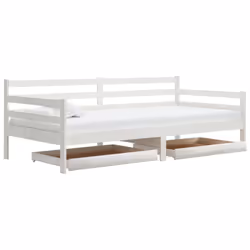 VidaXL 3083680, Divano letto, Bianco, Legno di pino, 2040 mm, 980 mm, 700 mm