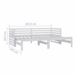 VidaXL 3083710 divano Divano letto Bianco - Vista aggiuntiva 7
