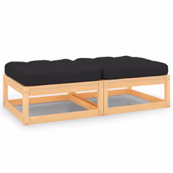 VidaXL 3083723, Legno, Tessuto, Poliestere, Adulti e bambini, 8 cm, 70 cm, 70 cm