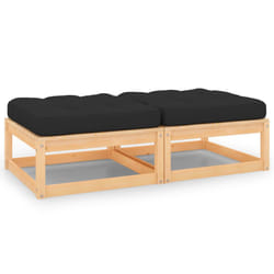 VidaXL 3083723 panca da esterno Legno, Tessuto, Poliestere