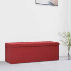 Vidaxl - Cassapanca Pieghevole Rosso Vino in Simil Lino 50886