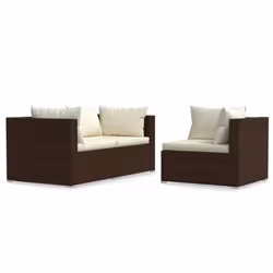 VidaXL 317505, Marrone, Malacca, Plastica, Adulti e bambini, 6 cm, 63 cm, 63 cm