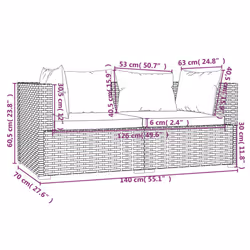 VidaXL 317505 panca da esterno Malacca, Plastica - Vista aggiuntiva 7
