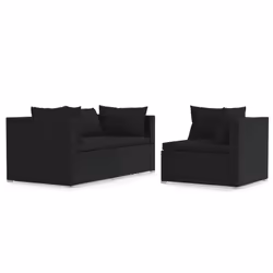 VidaXL 317527, Nero, Malacca, Plastica, Adulti e bambini, 6 cm, 63 cm, 63 cm