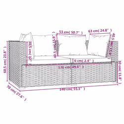 VidaXL 317527 panca da esterno Malacca, Plastica - Vista aggiuntiva 7