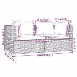 VidaXL 317550 set mobili da esterno - Vista aggiuntiva 7