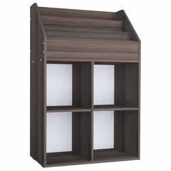 vidaXL Portariviste Bambini Grigio Rovere Sonoma 71x30x114 Multistrato - Vista aggiuntiva 2
