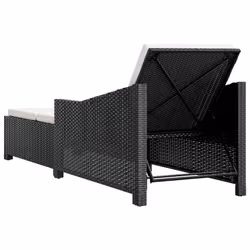 VidaXL 317179 sedia da esterno Salone Seduta imbottita Poliestere, Rattan sintetico, Acciaio Crema, Bianco - Vista aggiuntiva 4