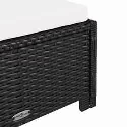VidaXL 317179 sedia da esterno Salone Seduta imbottita Poliestere, Rattan sintetico, Acciaio Crema, Bianco - Vista aggiuntiva 8
