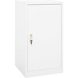 Armadio Porta Sella Bianco 53x53x105 cm in Acciaio Vidaxl 860087