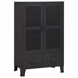 vidaXL Armadio Classificatore Industriale Nero 70x40x115 cm in Metallo - Vista aggiuntiva 2