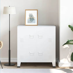 Armadio Classificatore Industriale Bianco 75x40x80 cm Acciaio vidaXL 9223