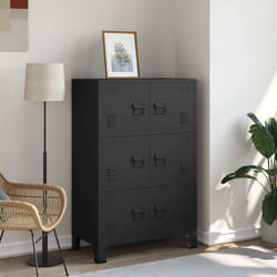 vidaXL Armadio Classificatore Industriale Nero 75x40x115 cm in Metallo