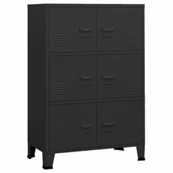 vidaXL Armadio Classificatore Industriale Nero 75x40x115 cm in Metallo - Vista aggiuntiva 2