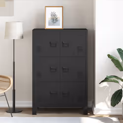 vidaXL Armadio Classificatore Industriale Nero 75x40x115 cm in Metallo - Vista aggiuntiva 3