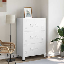 vidaXL Armadio Classificatore Industriale Bianco 75x40x115 cm Metallo