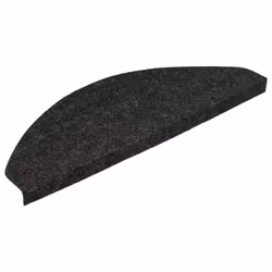 vidaXL Tappeti Adesivi per Scale 15 pz 56x17x3 cm Nero - Vista aggiuntiva 3