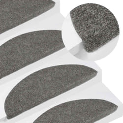 Vidaxl - Tappeti Adesivi per Scale 15 pz 56x17x3 cm Grigi 51756