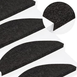 Vidaxl - 15 pz Tappetini Autoadesivi per Scale, Tappeti Antiscivolo per Scale Interne per Bambini 65x22, 5x3, 5 cm Antracite