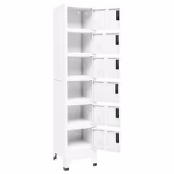 Armadietto con Serratura Bianco 38x40x180 cm in Acciaiocod mxl 94570 - Vista aggiuntiva 3