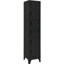 Mobile Moderno, Armadietto con Serratura Nero 38x40x180 cm in Acciaio Vidaxl 8562