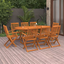 Create un'estetica avvincente e coesa nel vostro spazio esterno con questo set da pranzo da giardino in legno! Questo set da ...