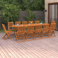 Create un'estetica avvincente e coesa nel vostro spazio esterno con questo set da pranzo da giardino in legno! Questo set da ...