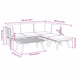 VidaXL 3087005 set mobili da esterno - Vista aggiuntiva 8