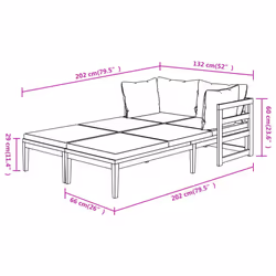 VidaXL 3087269 set mobili da esterno - Vista aggiuntiva 8