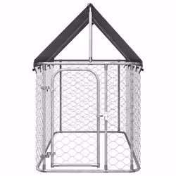 vidaXL Gabbia per Cani da Esterno con Tetto 200x100x150 cm - Vista aggiuntiva 3