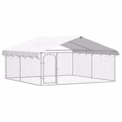 vidaXL Gabbia per Cani da Esterno con Tetto 300x300x150 cm - Vista aggiuntiva 2