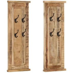 Vidaxl - Appendiabiti 2 pz in Legno Massello di Mango 38x100 cm 57453