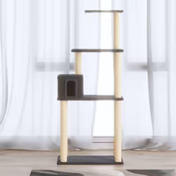 Questo tiragraffi è il luogo perfetto per i vostri gatti, dove possono graffiare, arrampicarsi, appollaiarsi, nascondersi e r ...