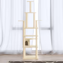 Questo tiragraffi è il luogo perfetto per i vostri gatti, dove possono graffiare, arrampicarsi, appollaiarsi, nascondersi e r ...
