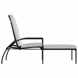 VidaXL 317628 sedia da esterno Salone Seduta imbottita Acciaio galvanizzato, Poliestere, Rattan sintetico Crema, Bianco - Vista aggiuntiva 4
