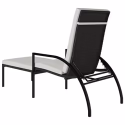 VidaXL 317628 sedia da esterno Salone Seduta imbottita Acciaio galvanizzato, Poliestere, Rattan sintetico Crema, Bianco - Vista aggiuntiva 5